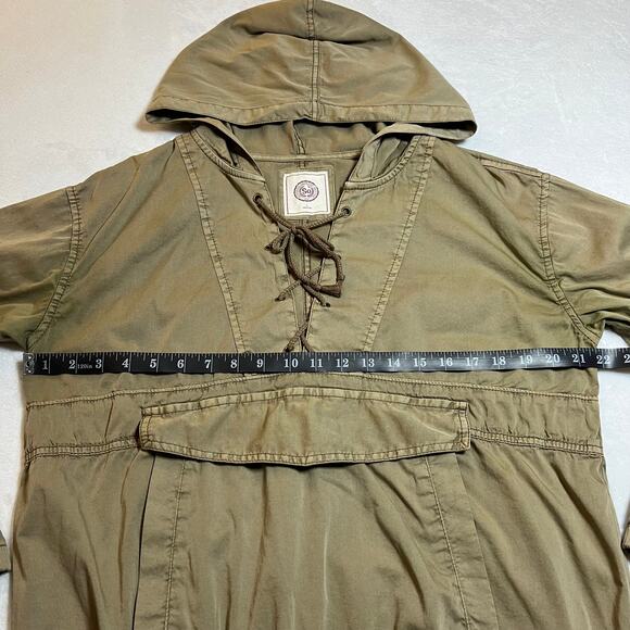 SO Utility Pullover Lace Up Jacket with Hood Size Large Casual Lightweight - Picture 8 of 12